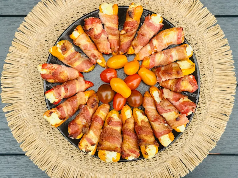 Bacon Wrapped Mini Peppers