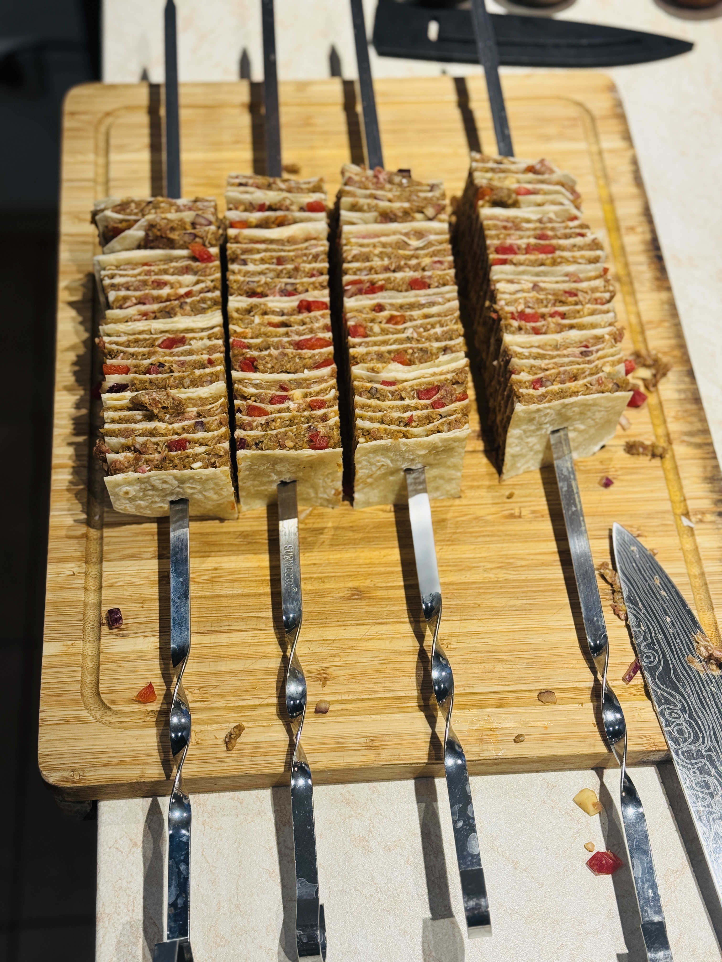 Tortilla Beef Kebabs
